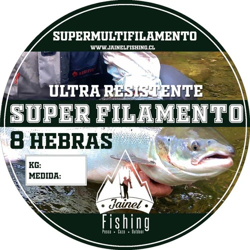 Nylon Multifilamento Pesca 4 Hilos 500m/carrete Verde Blanco - Imagen 9
